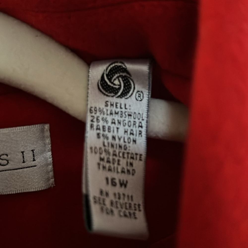 Red wool blend VALERIE STEVENS jacket - Picture 9 of 10